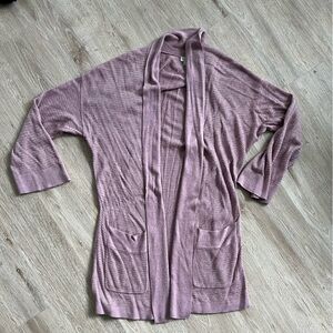 Kismet dusty rose 3/4 sleeve cardigan